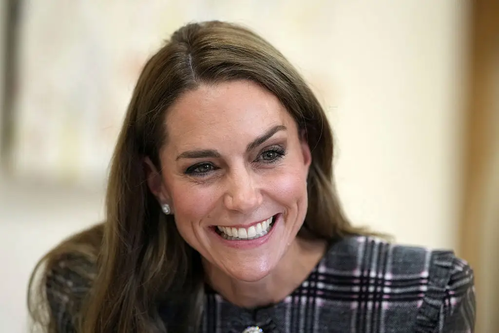 Some of the new snaps appear to show Kate's hair looking slightly darker (WPA Pool/Getty Images)