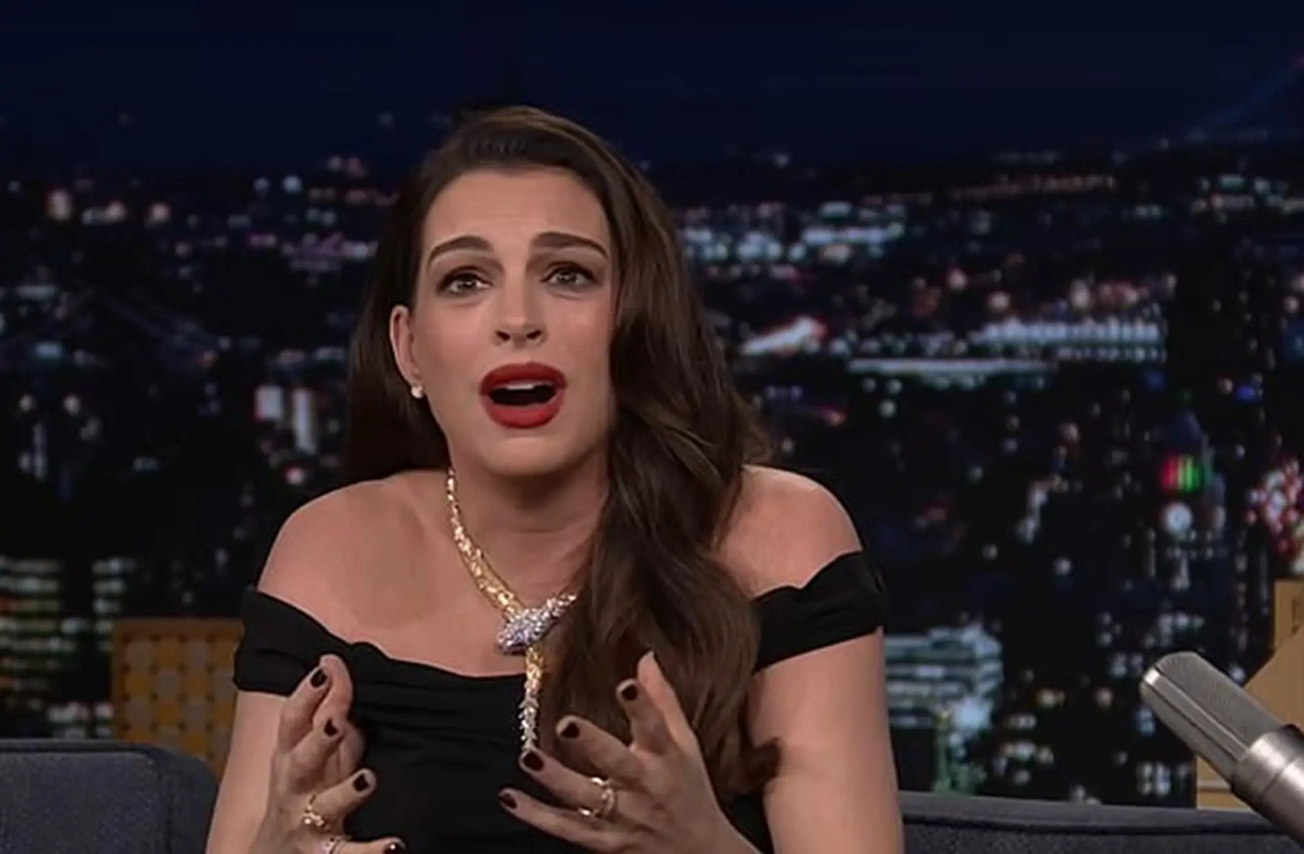 Anne Hathaway described the moment as 'horrifying' while on The Tonight Show (The Tonight Show)