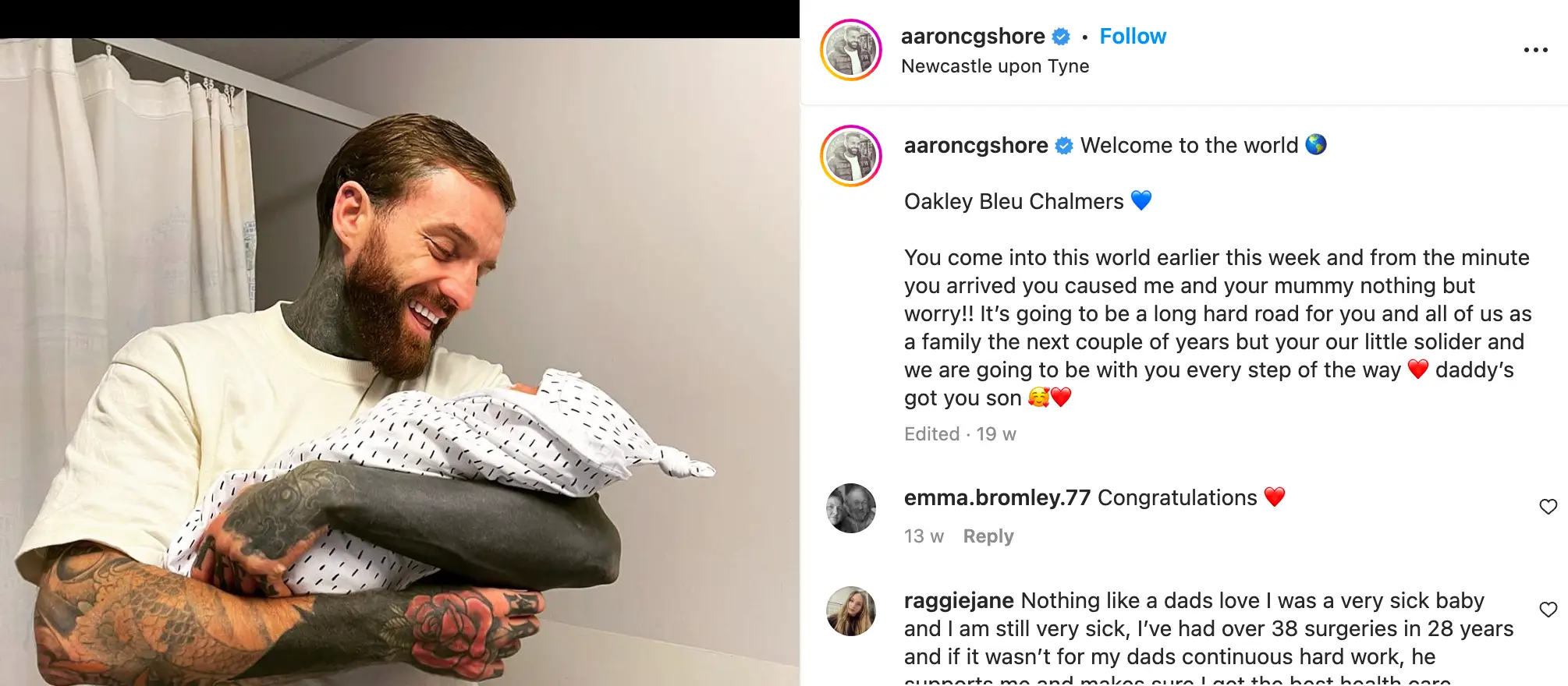 Chalmers welcomed his son in August 2022.