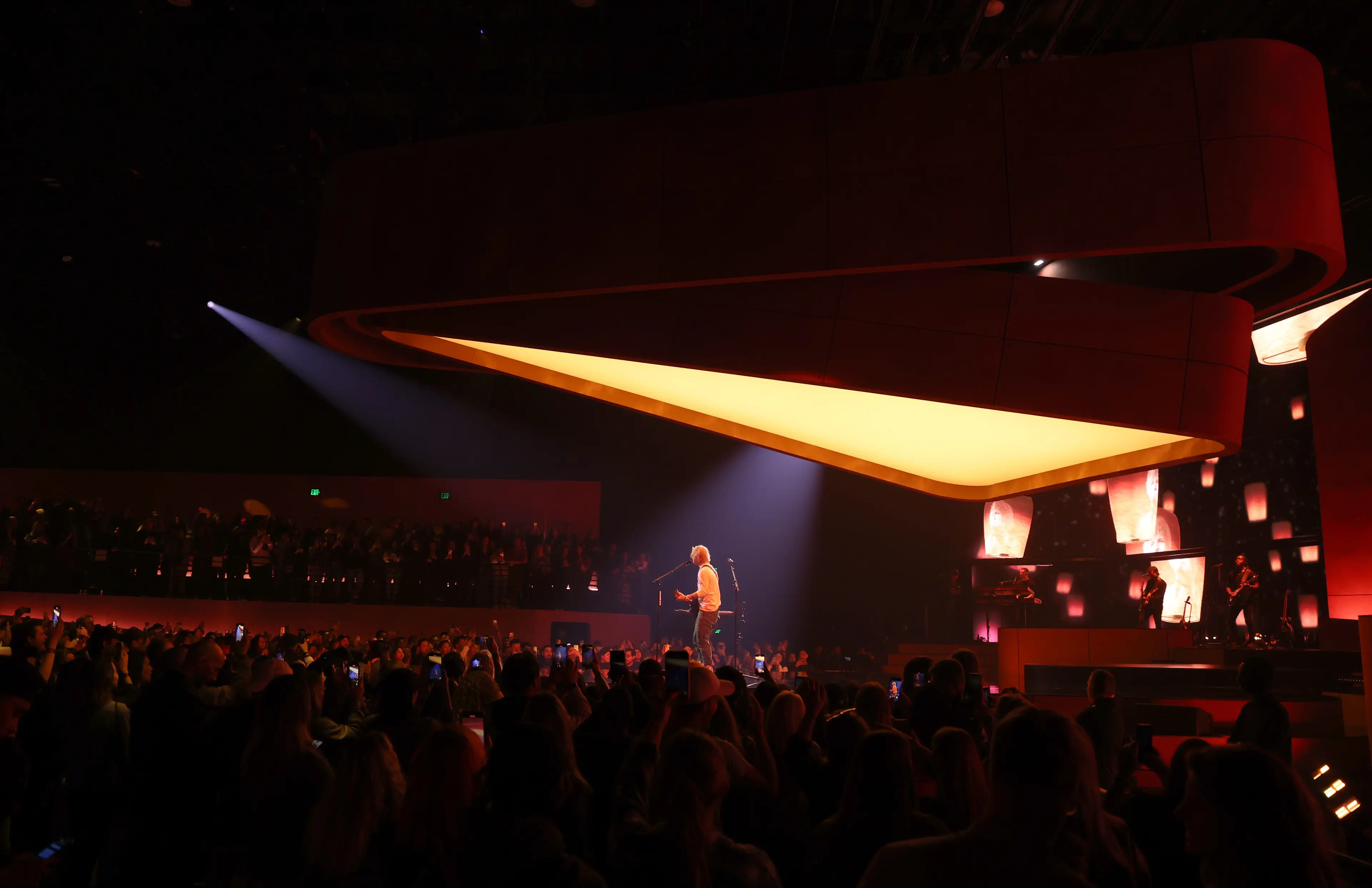 Sheeran would usually walk to the middle of the crowd (Jerritt Clark/Getty Images for Amazon Music)