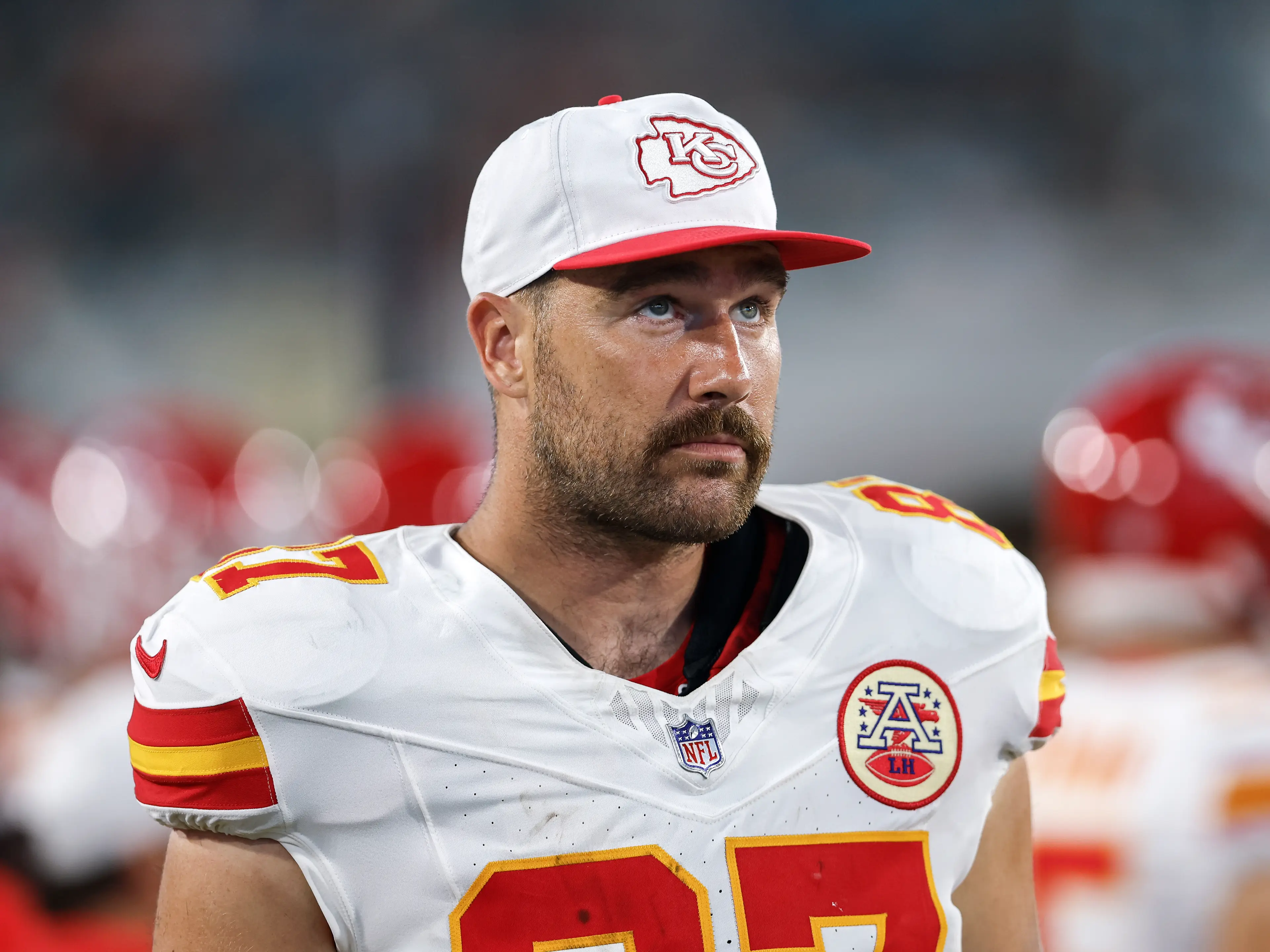 Travis Kelce will make his return to the NFL on 6 September (Don Juan Moore/Getty Images)