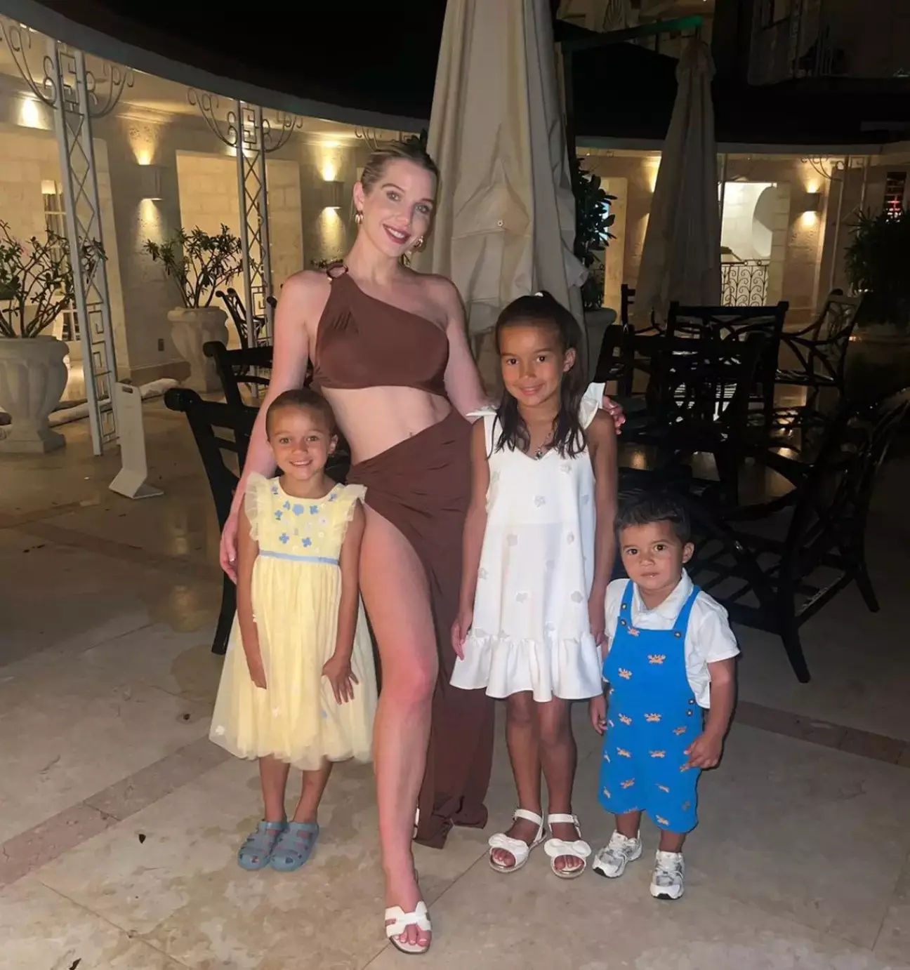 Helen Flanagan with her three kids.
