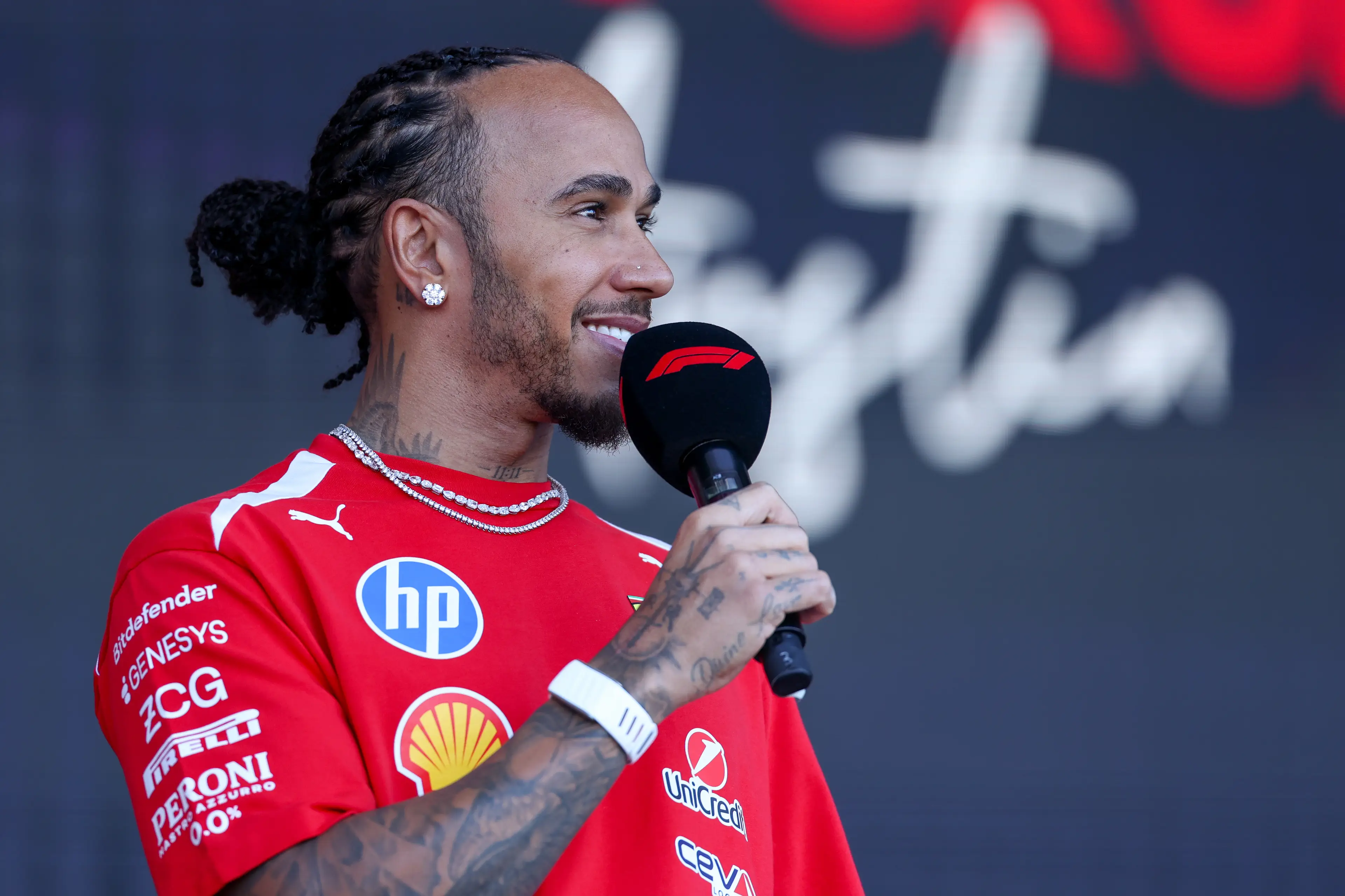 Hamilton spoke at a press event this weekend (David Buono/Icon Sportswire via Getty Images)
