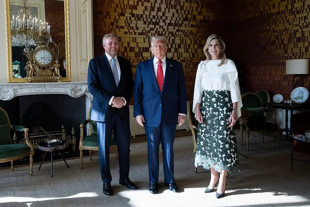 President Trump pictured with King Willem-Alexander and Queen Máxima of the Netherlands (Brendan Smialowski - Pool/Getty Images)