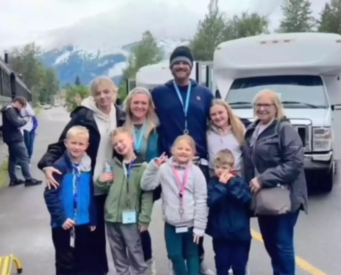 Nine members of the Gault family were stranded after their cruise ship set sail without them. (KFRH)