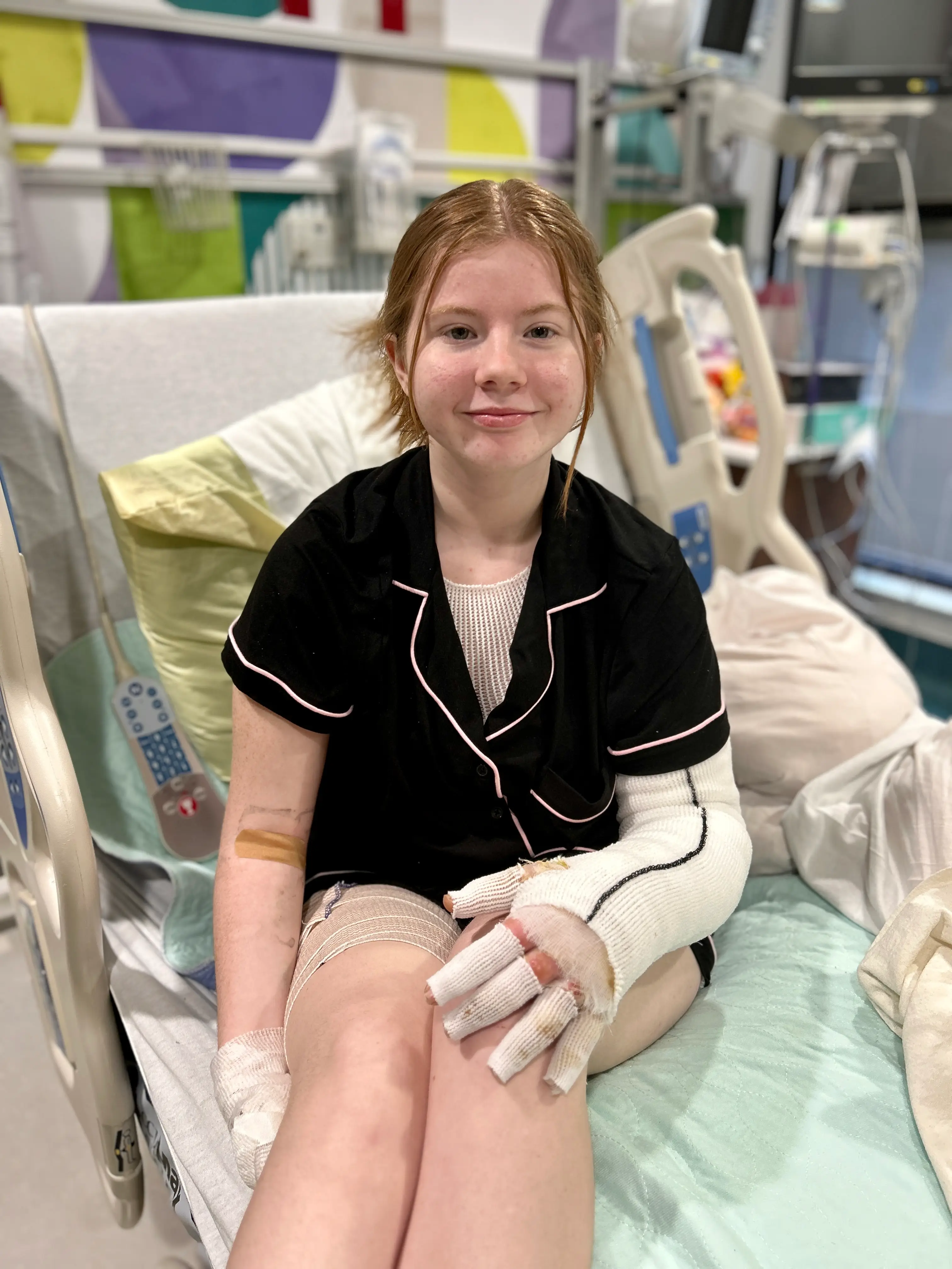 Kennedy said she felt 'really scared' when the bottle exploded.