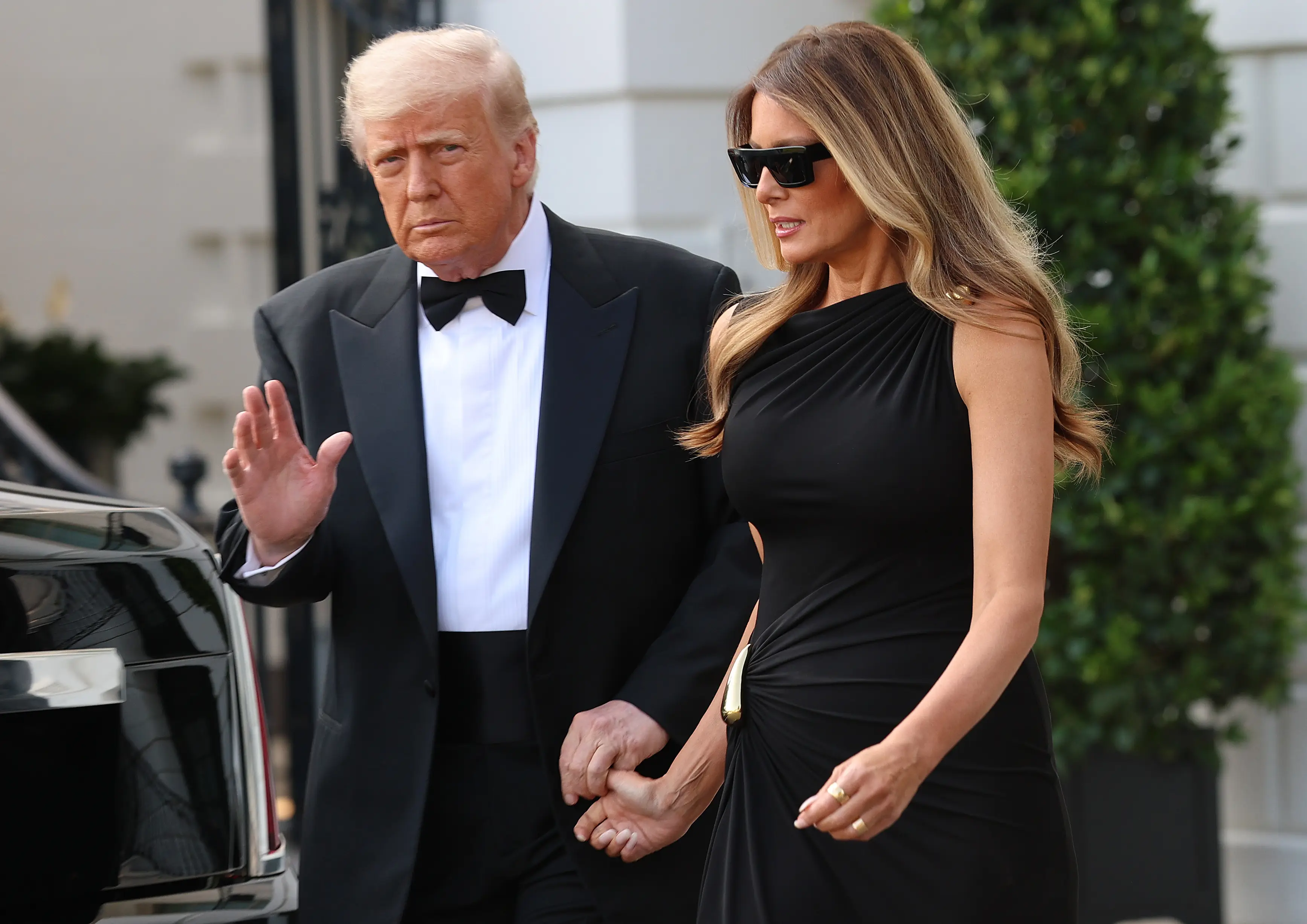 Melania is often seen in giant sunglasses (Win McNamee/Getty Images)