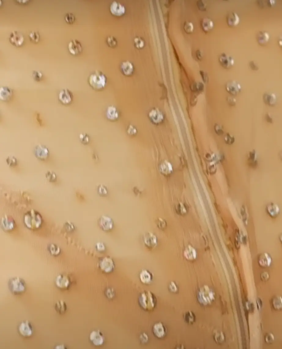 A picture of the dress before Kim Kardashian wore it to the Met Gala.