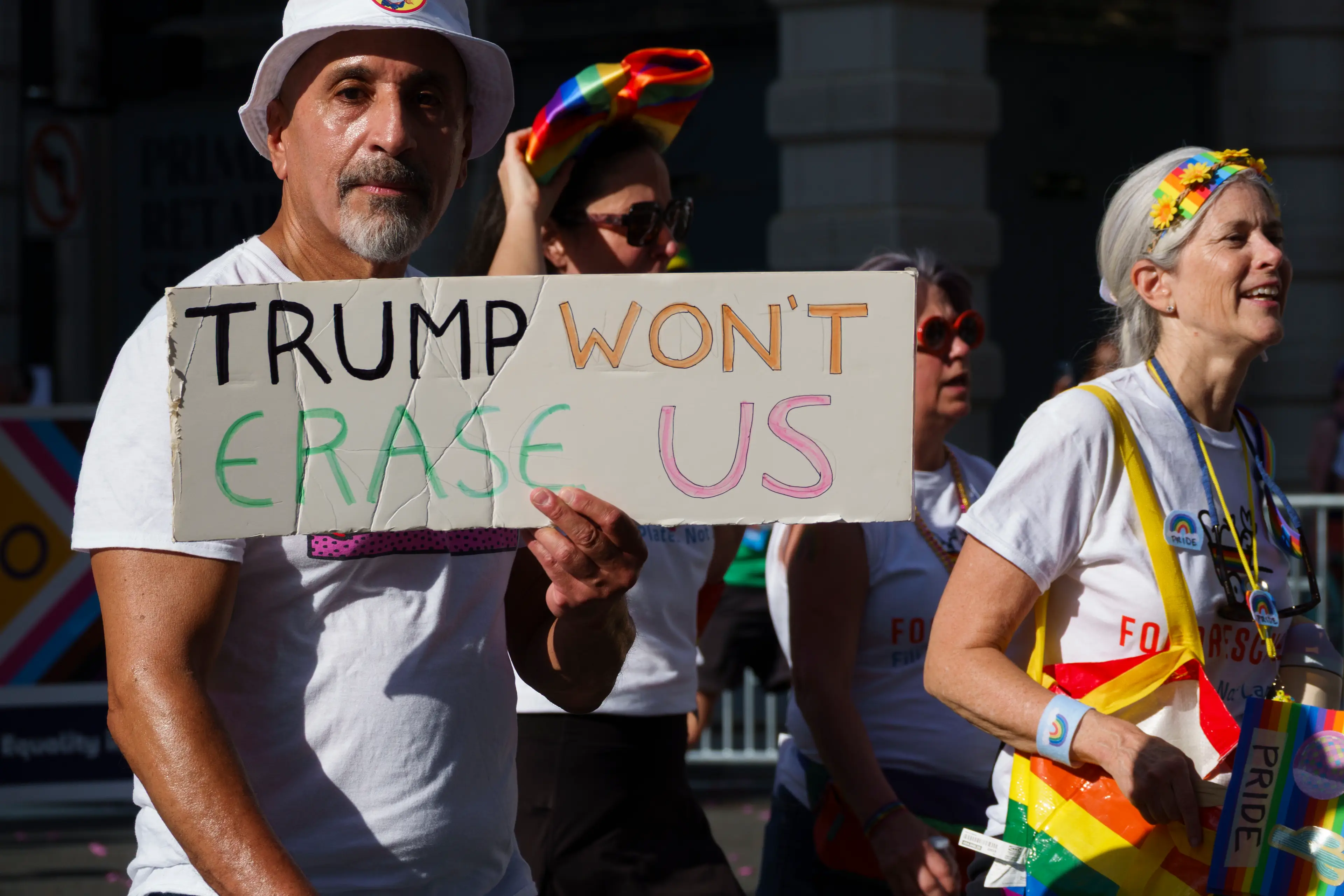 Trump has ceaselessly altered his stance on same-sex marriage over the years (Kevin Carter/Getty Images)