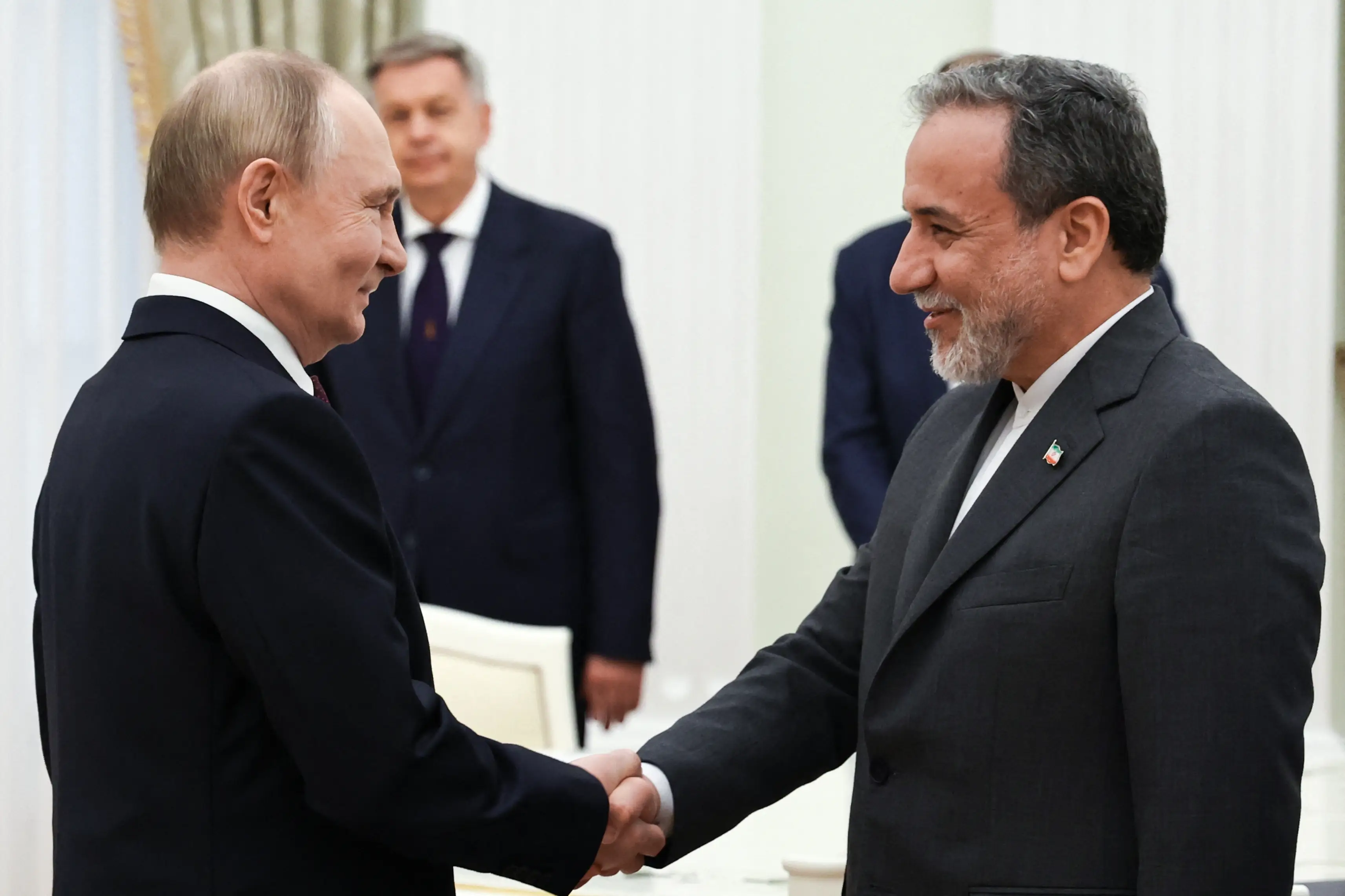 Putin met with Iran's Foreign Minister earlier today (ALEXANDER KAZAKOV/POOL/AFP via Getty Images)