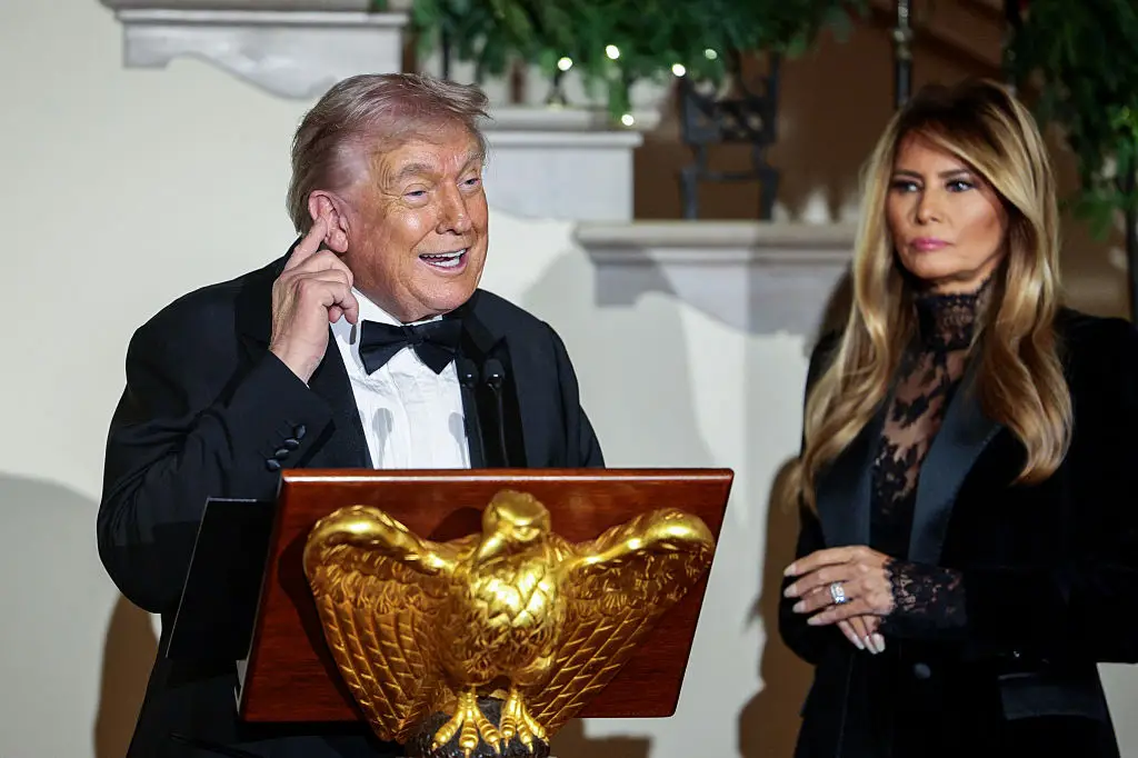 Donald Trump hosted the annual White House Congressional Ball last night (Bloomberg/Getty Images)
