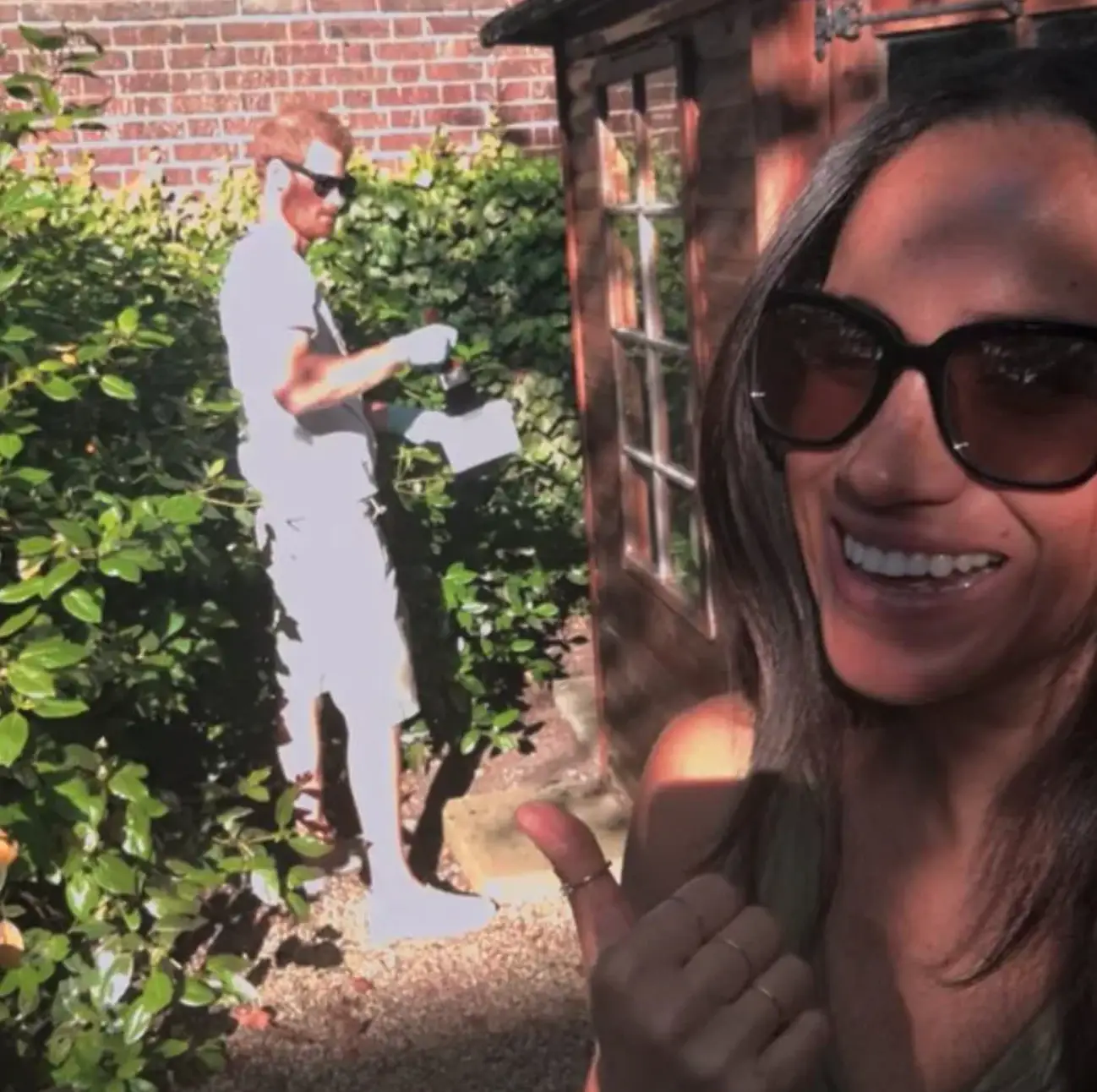 Harry and Meghan at Nottingham Cottage.