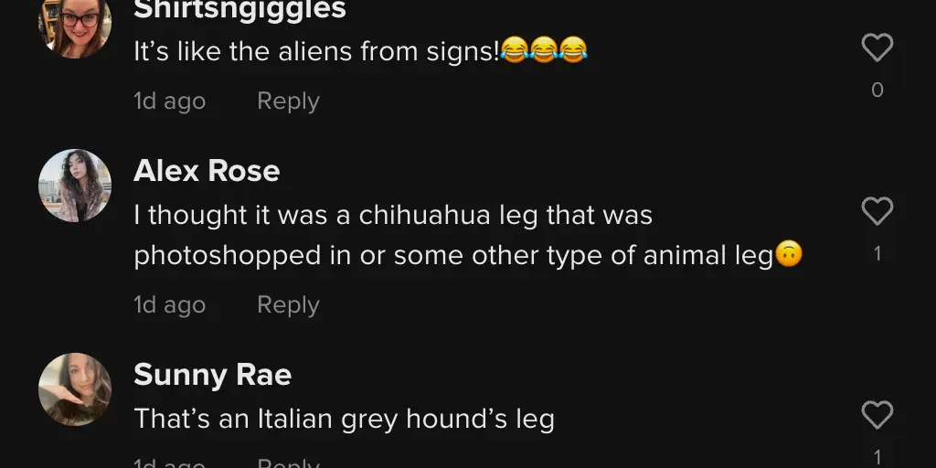 The 'cut-off tan' also led to followers growing suspicious.