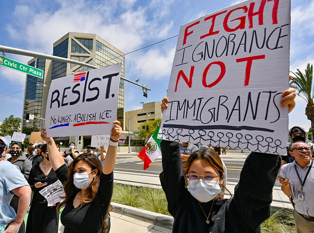 There has been heavy protesting in response to the Trump administration's ICE raids in recent weeks (Jeff Gritchen/MediaNews Group/Orange County Register via Getty Images)