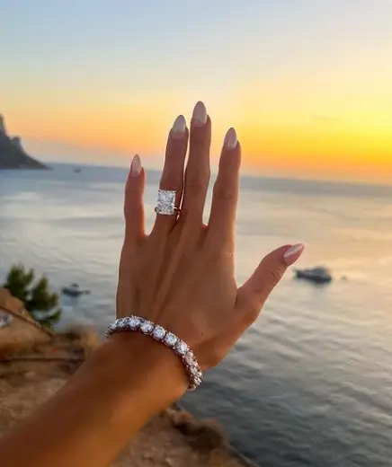 The couple announced their engagement with a post to Instagram on Sunday, 30 July.