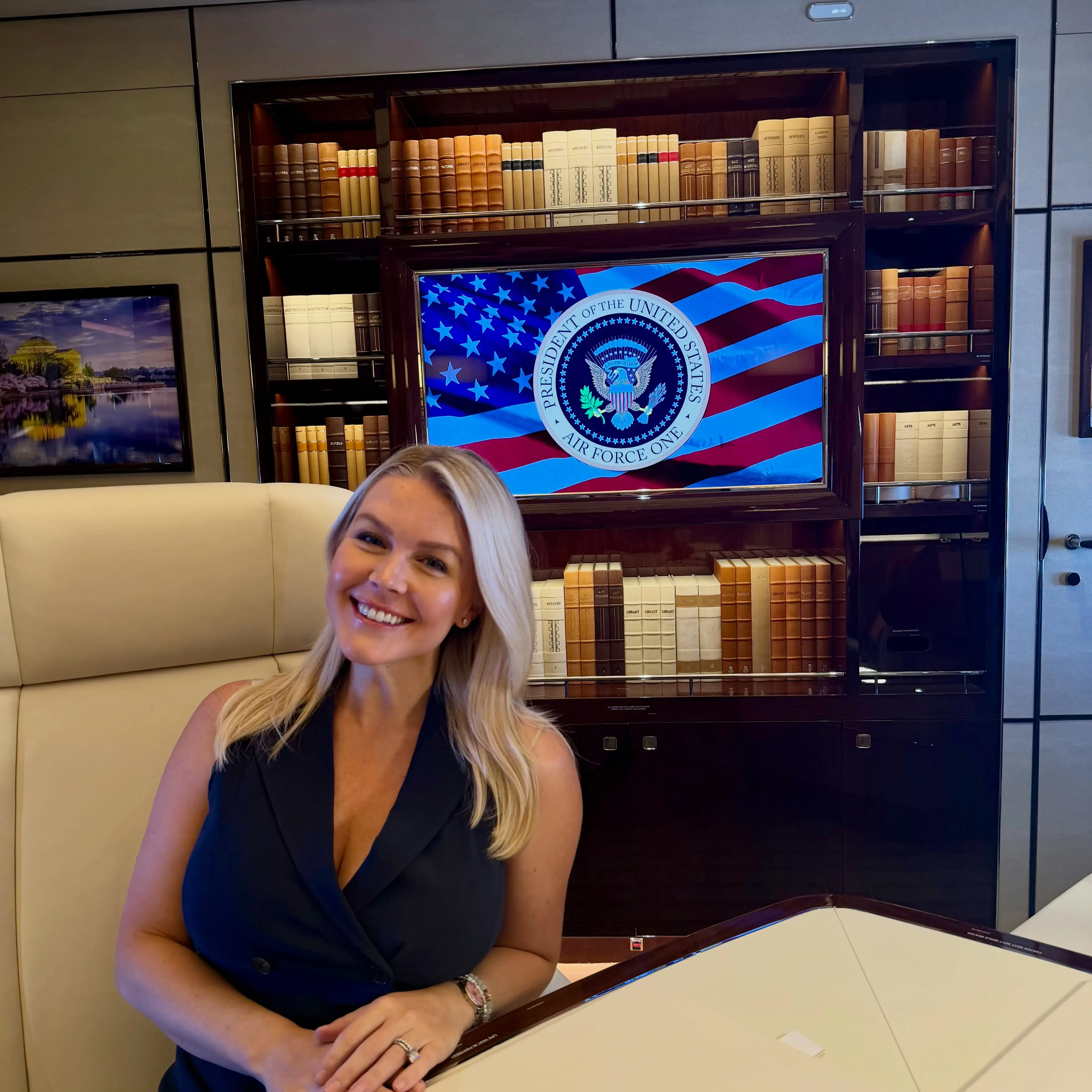 White House press secretary Karoline Leavitt has also shared an inside look at the jet too (Instagram/karolineleavitt)