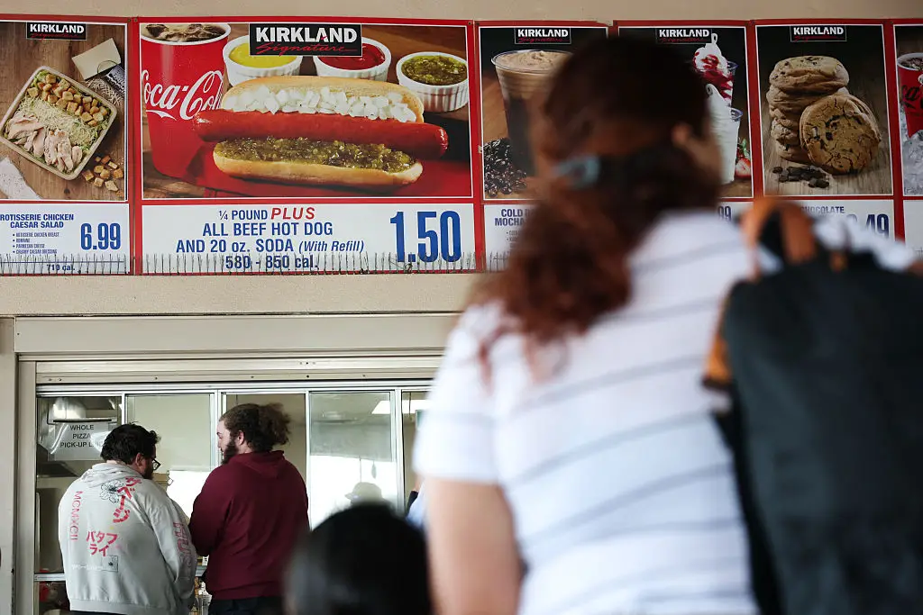 The Costco hot dog deal has remained the same price since 1985 (PATRICK T. FALLON/AFP via Getty Images)
