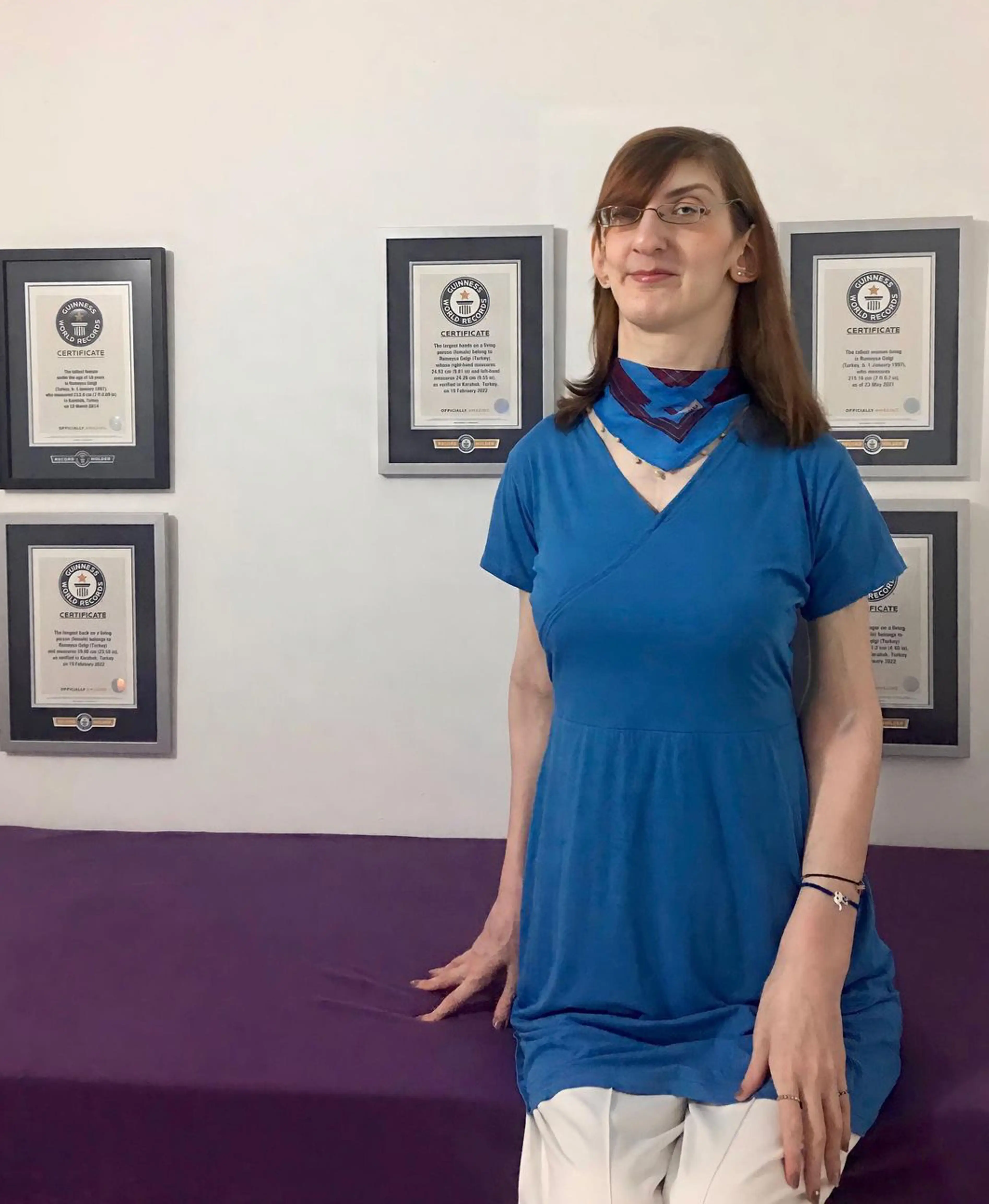 Gelgi is proud of her record-breaking height.