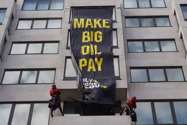 The group interrupted the forum.