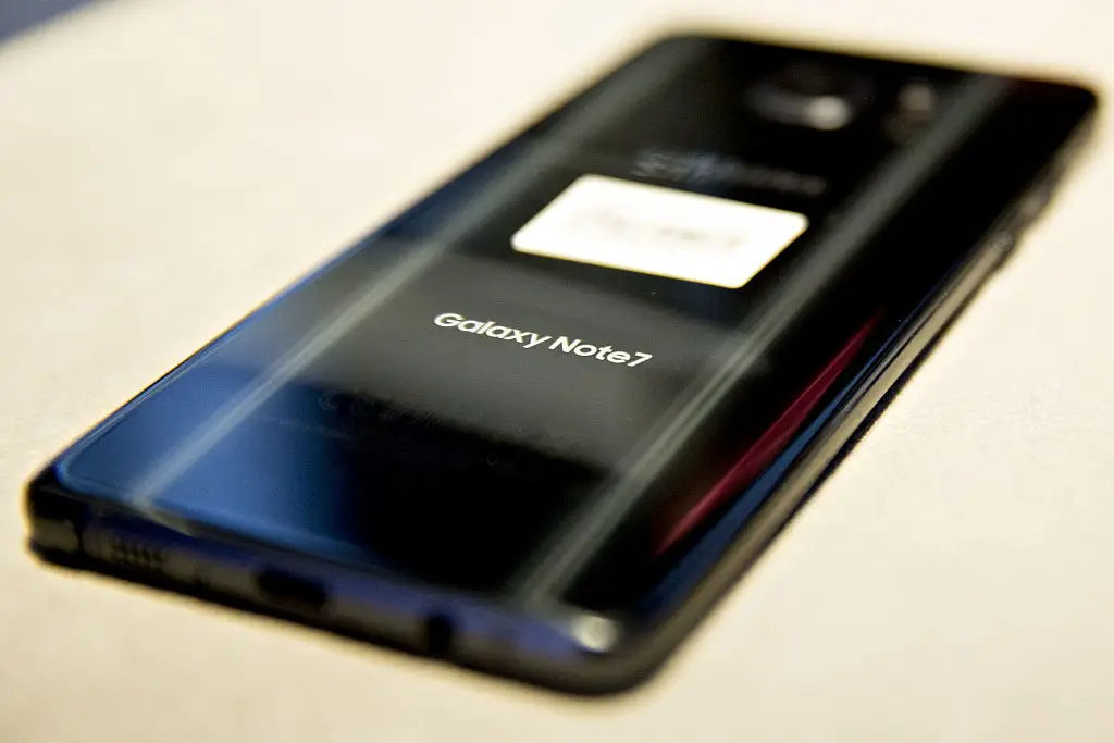 Samsung Galaxy Note 7 has been banned from flights due to the chances of them overheating and catching fire (Daniel Acker/Bloomberg via Getty Images)