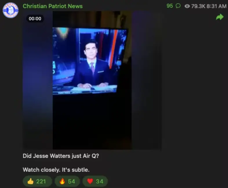 Jesse Watters (Christian Patriot News/Telegram)