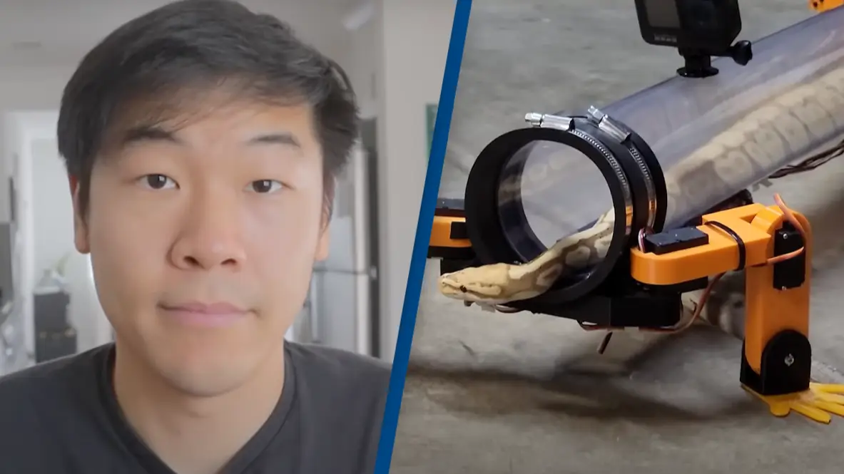 Man invents robot suit that allows snakes to walk with legs