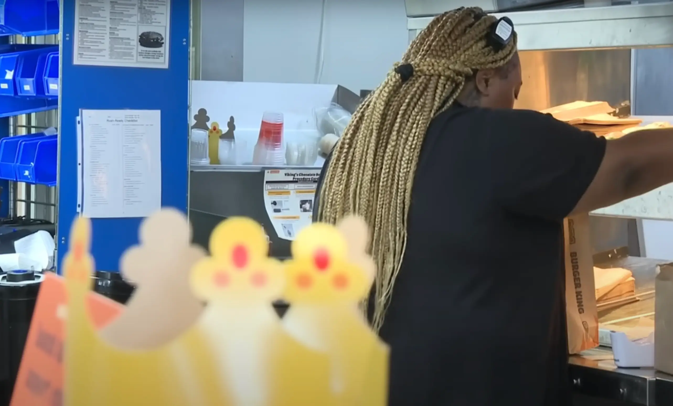 The Burger King employee was praised for doing 'everything' by TikTok users (WACH Fox 57)