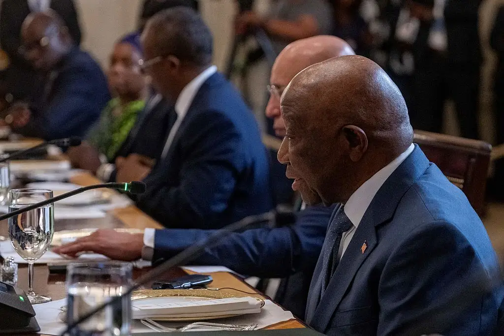 Stanton said Boakai was 'relaxed' around Trump (IM WATSON/AFP via Getty Images)