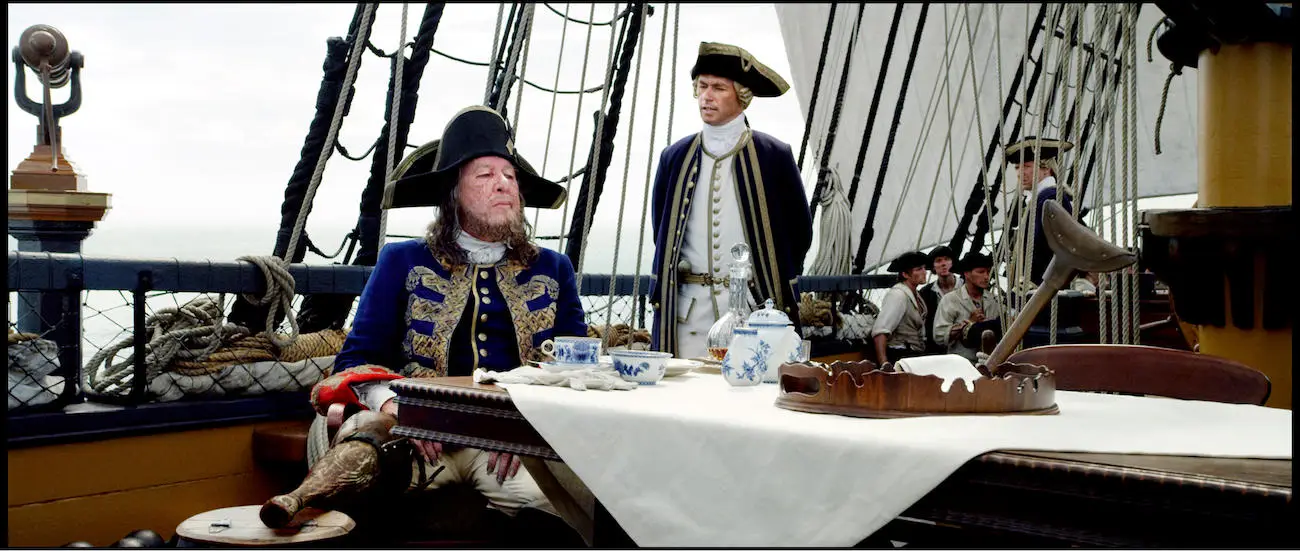 Geoffrey Rush and Greg Ellis.