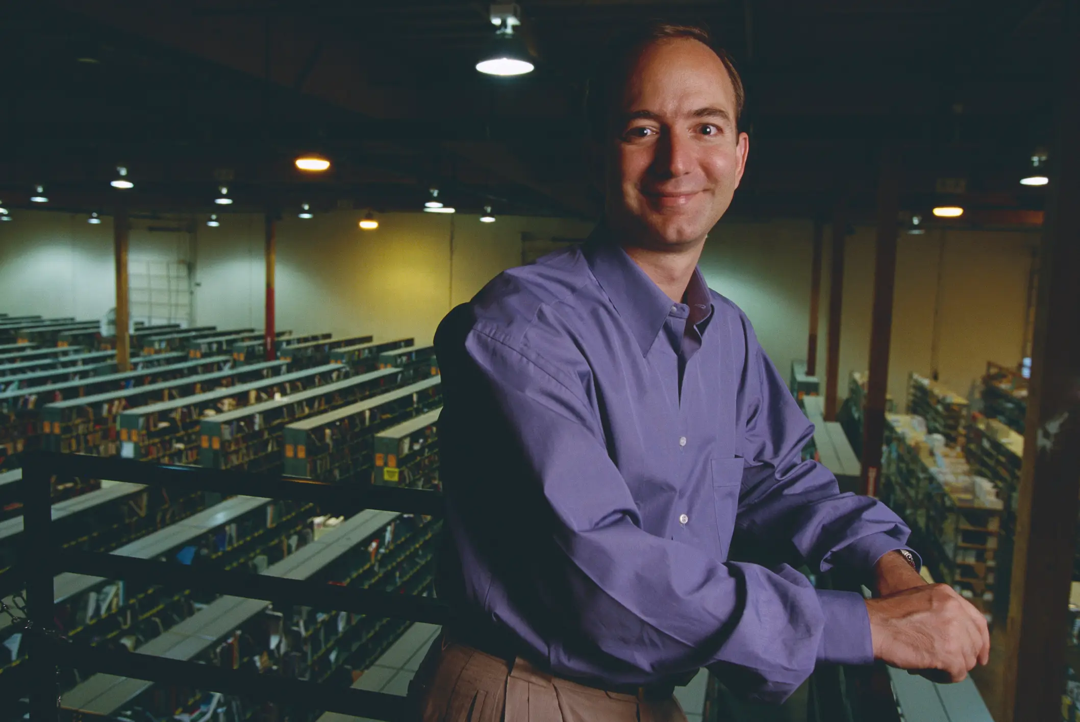 Bezos looks a little different in the 90s (Getty Images)