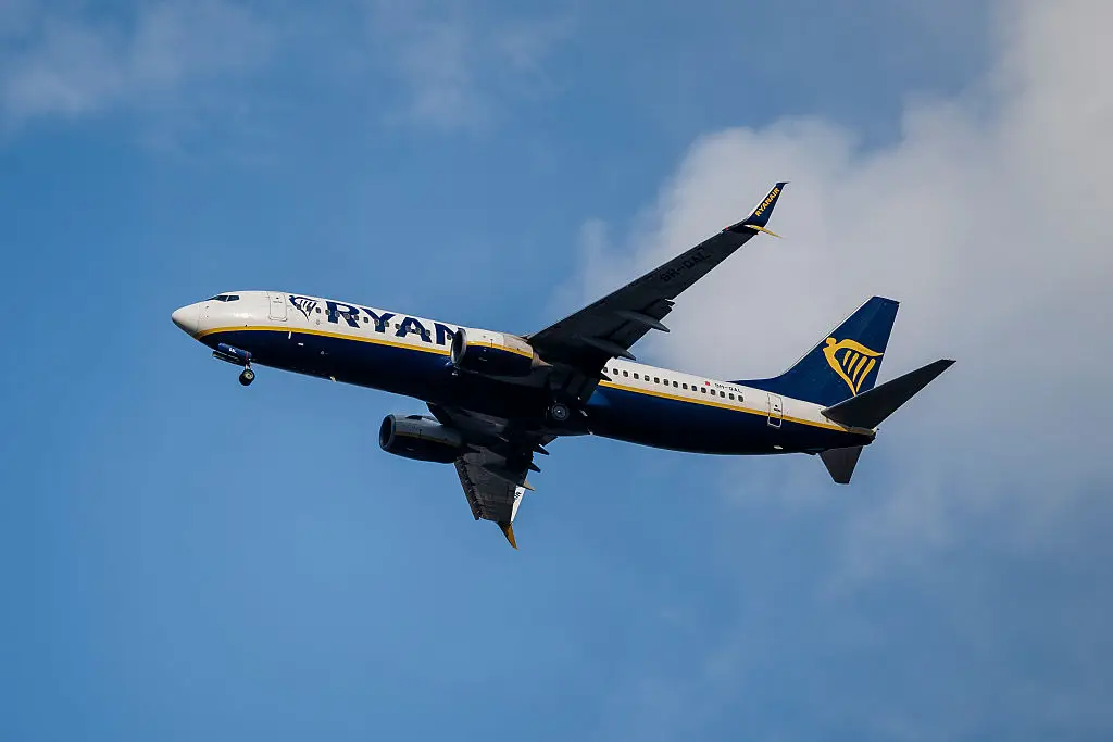 A Ryanair-branded Boeing 737 aircraft, similar to the one involved in the July 10 incident. (Photo by Nicolò Campo/LightRocket via Getty Images)