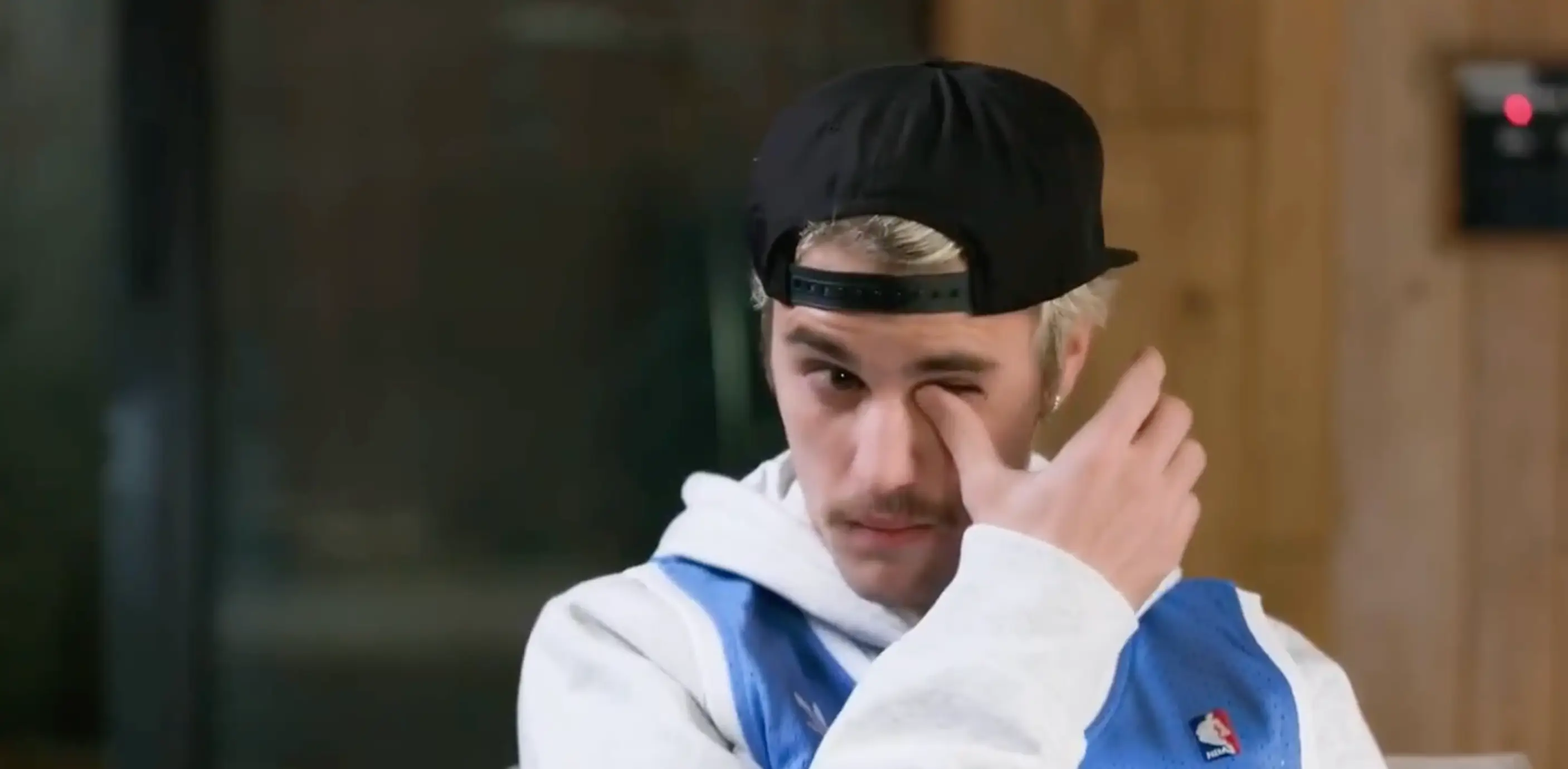 Bieber appeared emotional (Apple Music)