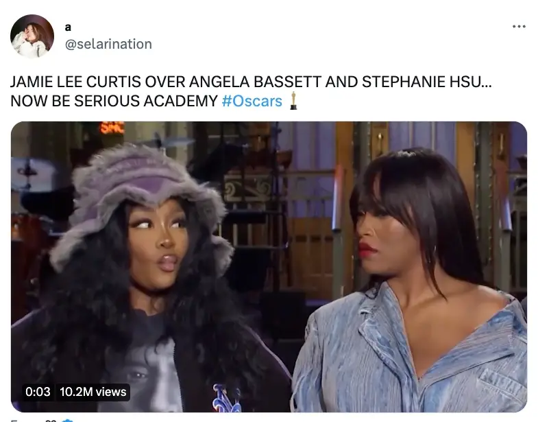 The fans weren't too happy that Angela Bassett didn't get the award.