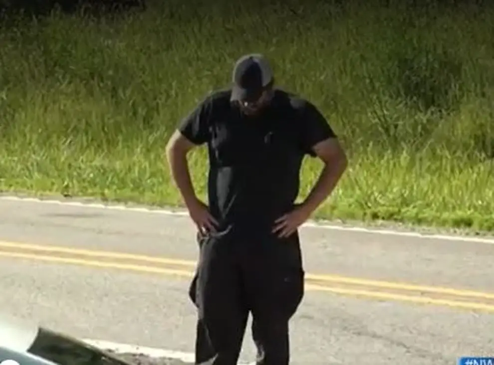 Jason Ross Dunigan on KNWA speaking about his murdered wife. (KNWA)