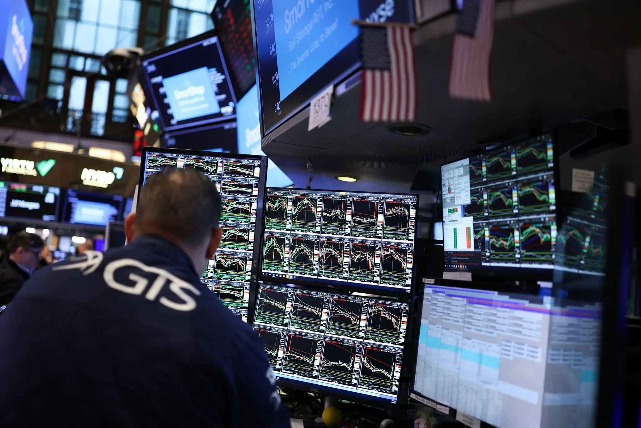 The stock market took a hit (CHARLY TRIBALLEAU/AFP via Getty Images)
