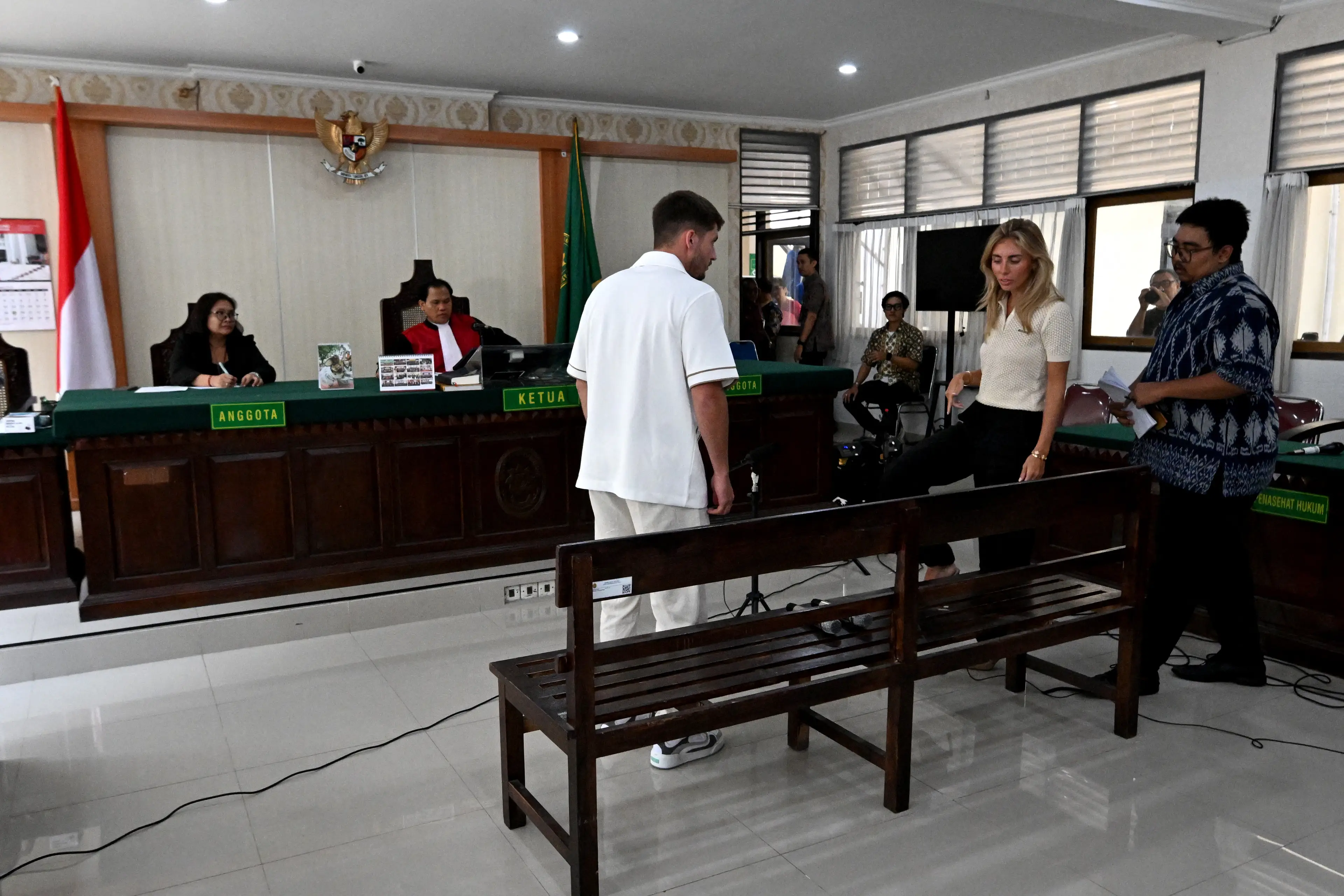 Indonesian authorities ordered Bonnie Blue to leave the country immediately ( SONNY TUMBELAKA / AFP via Getty Images)