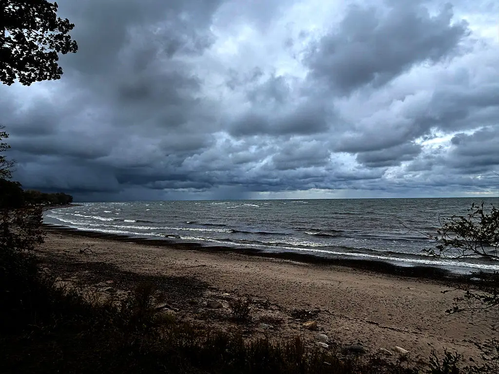 Lake Erie last month in Derby, New York (Photo by John Normile/Getty Images)