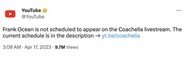 Viewers at home missed the set completely as it was pulled from the livestream.