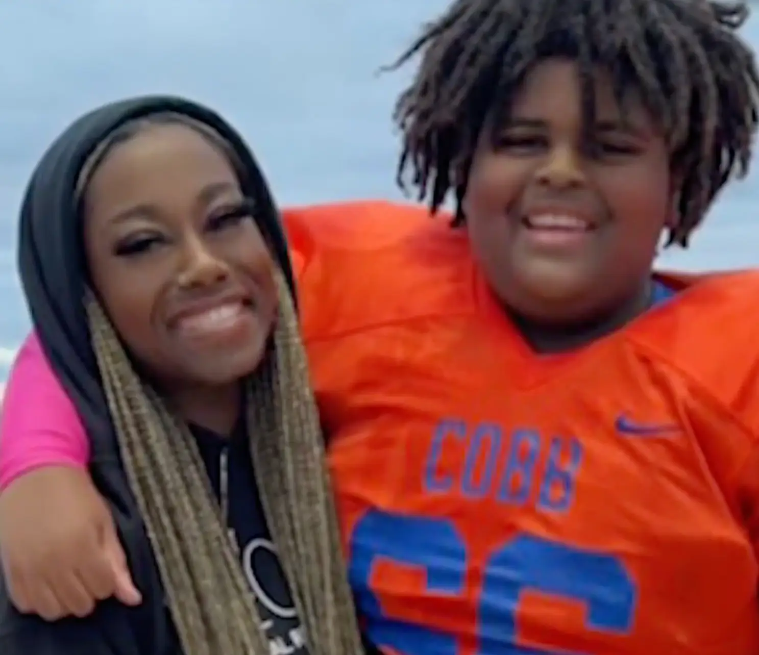 Seymon Williams Jr with his mom, Anya Camper (CBS News/Camper Family)