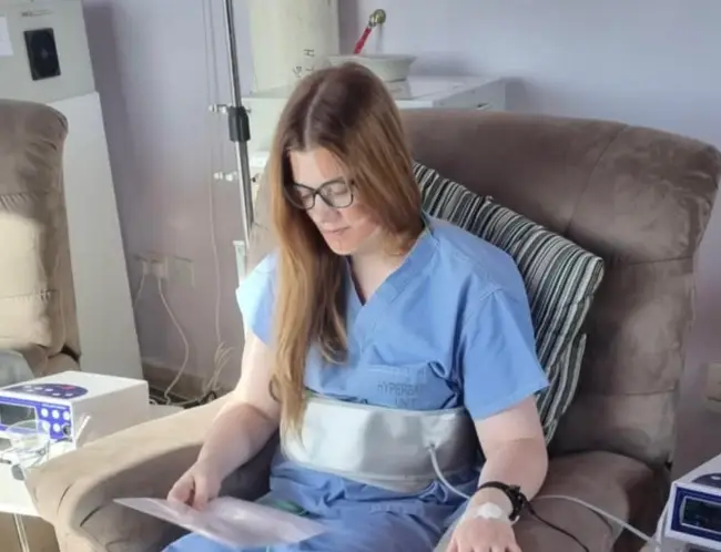 Emily initially experienced a smaller pain before it began to spread (GoFundMe)