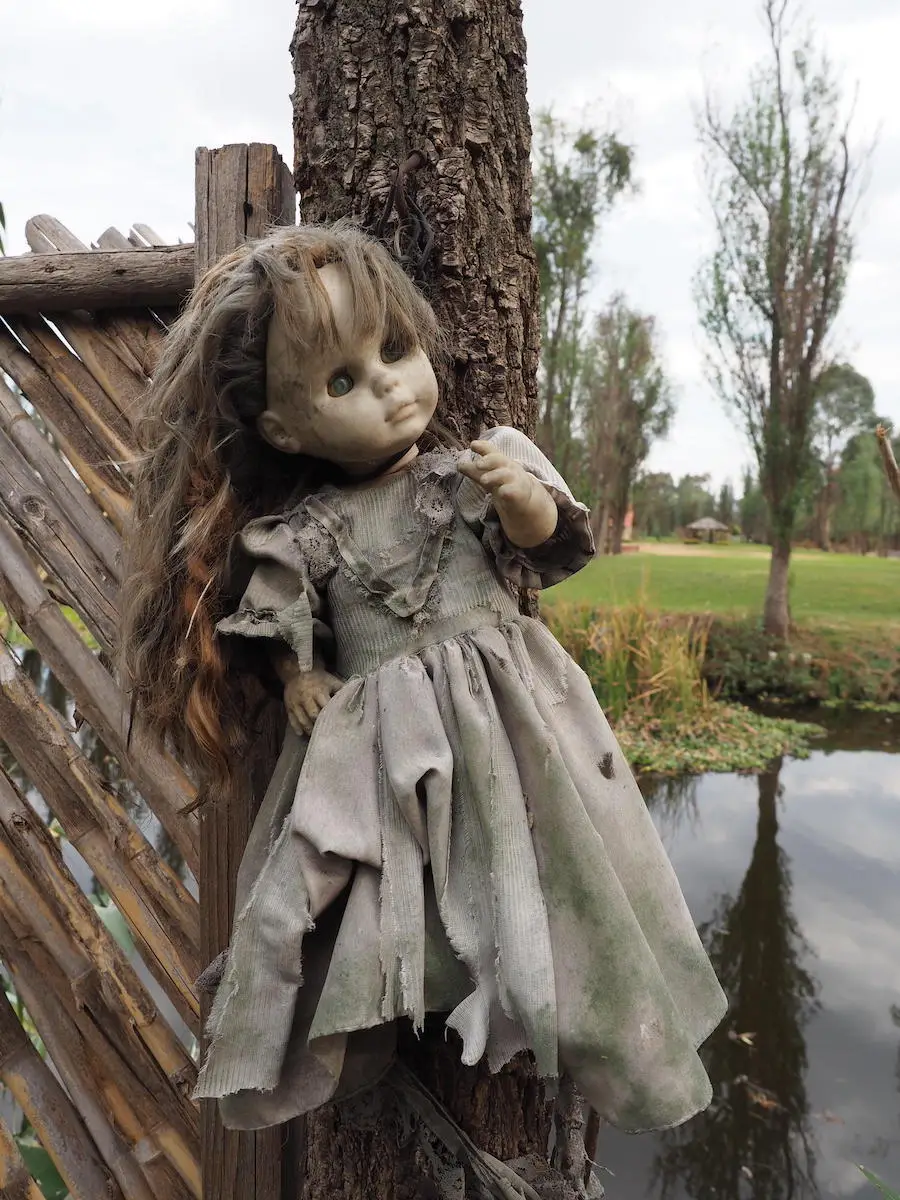 Located in the channels of Xochimilco, the eerie sight is only accessible by boat (trajinera) and takes an hour an a half from Embarcadero Cuemanco.