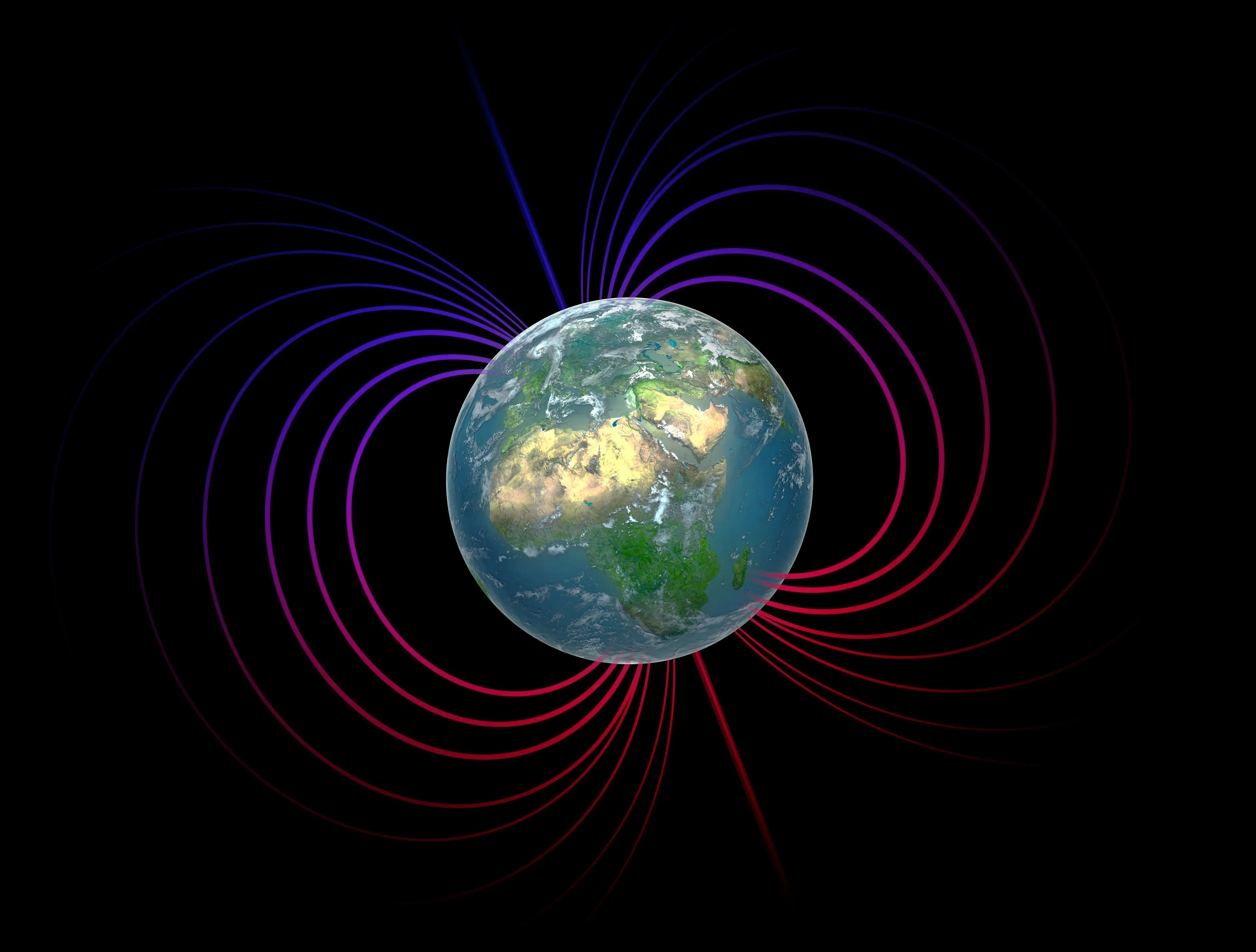 The magnetosphere is the series of magnetic fields that surround our planet.