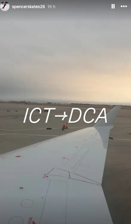 Spencer Lane uploaded this image of the jet on the runaway in Wichita (Instagram/@spencerskates26)