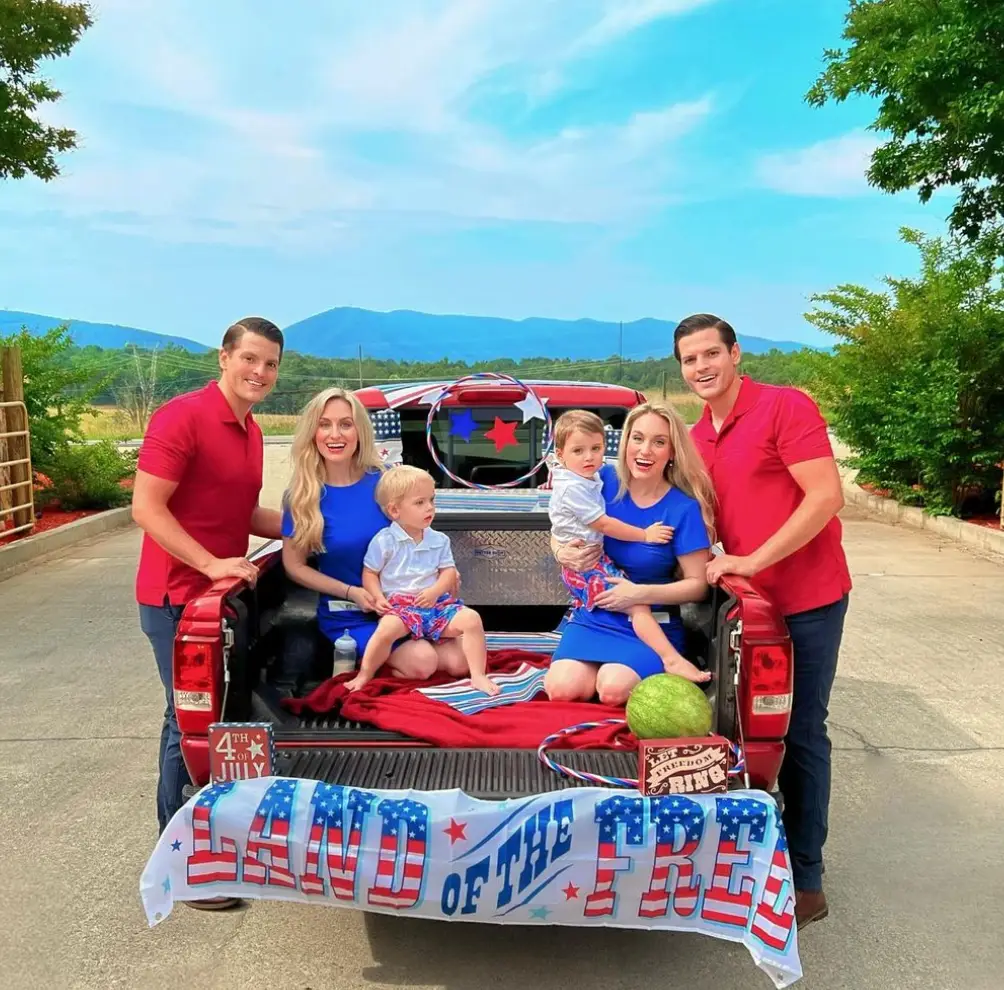 Identical twins Briana and Brittany Salyers married brothers Jeremy and Josh.