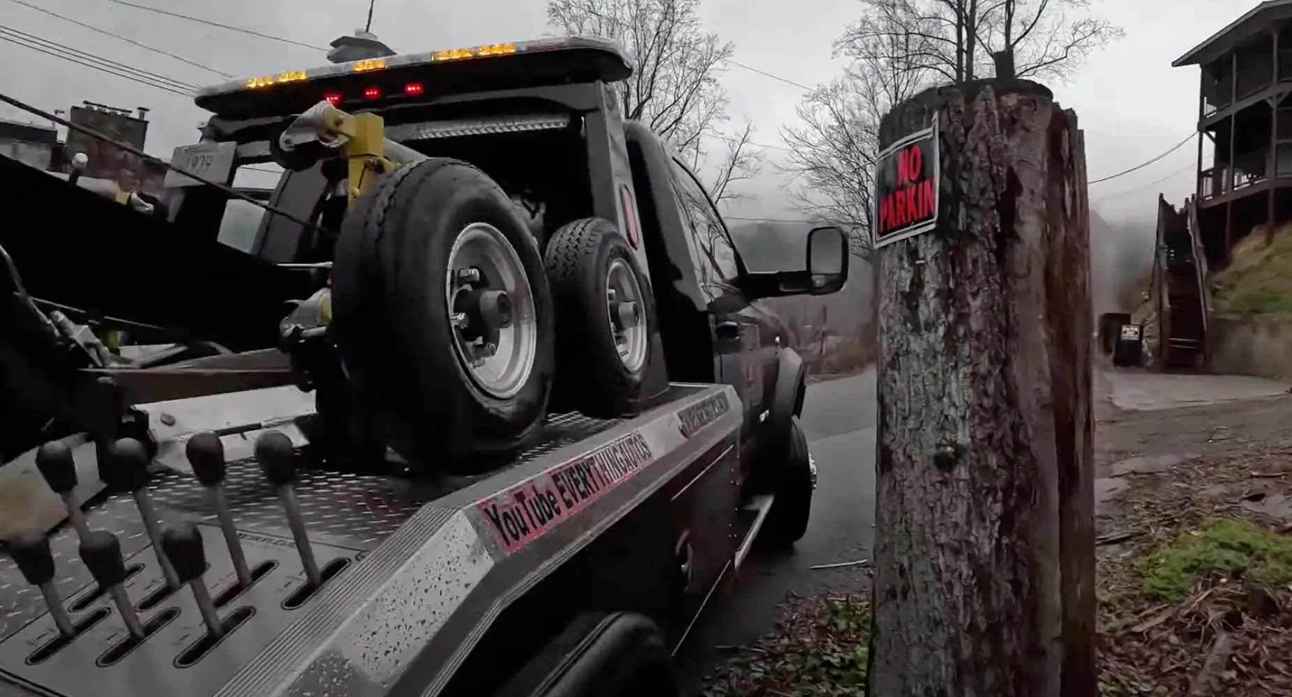 The car ended up being towed. Ouch. (EverythingAutos/YouTube)