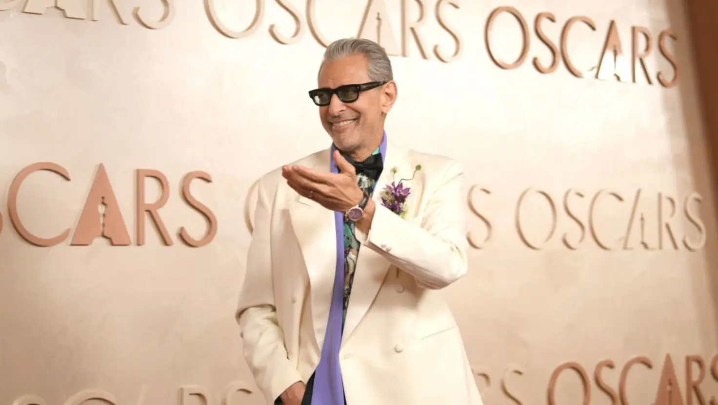 Jeff Goldblum has responded after his Oscars actions went viral (Chelsea Guglielmino/FilmMagic)