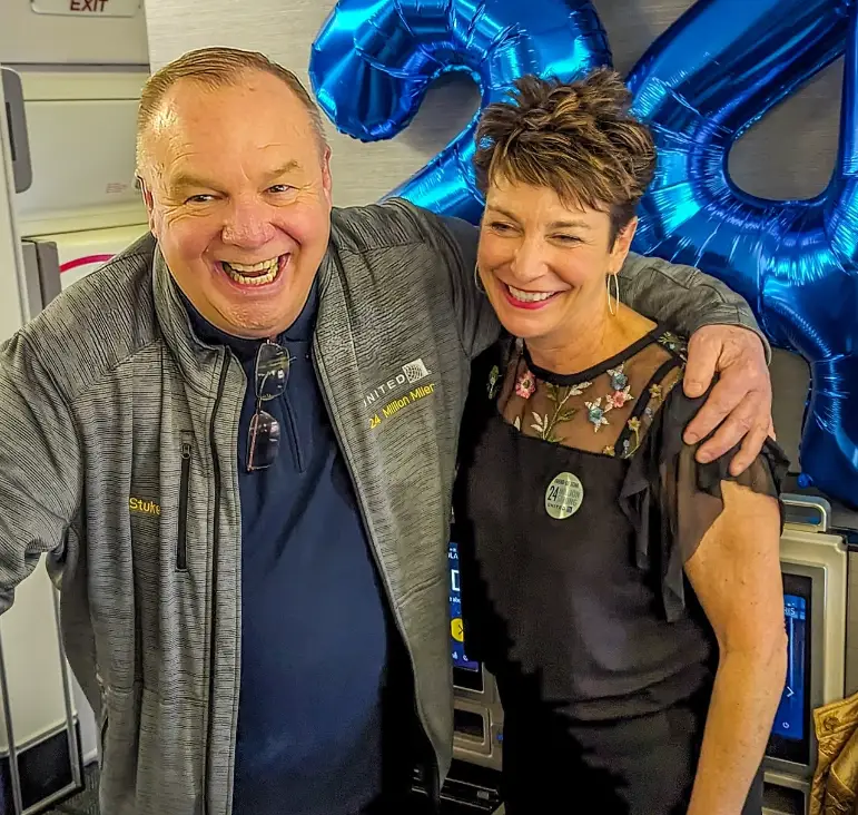 He hit 24 million miles while up in the air (Instagram/ ua1flyer)