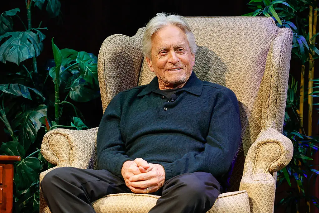 Douglas discussed intimate scenes with CNN’s Elizabeth Wagmeister on a recent episode of Coming Up. (Photo by Mat Hayward/Getty Images)