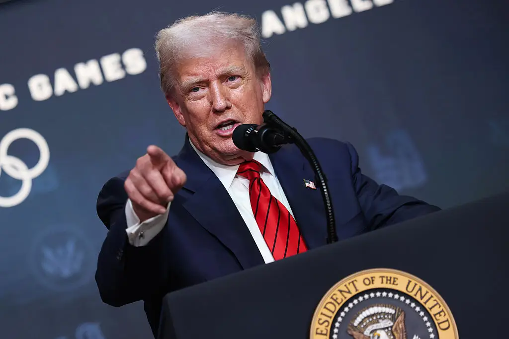 The president has now declared the Strait of Hormuz a US territory. (Win McNamee/Getty Images)