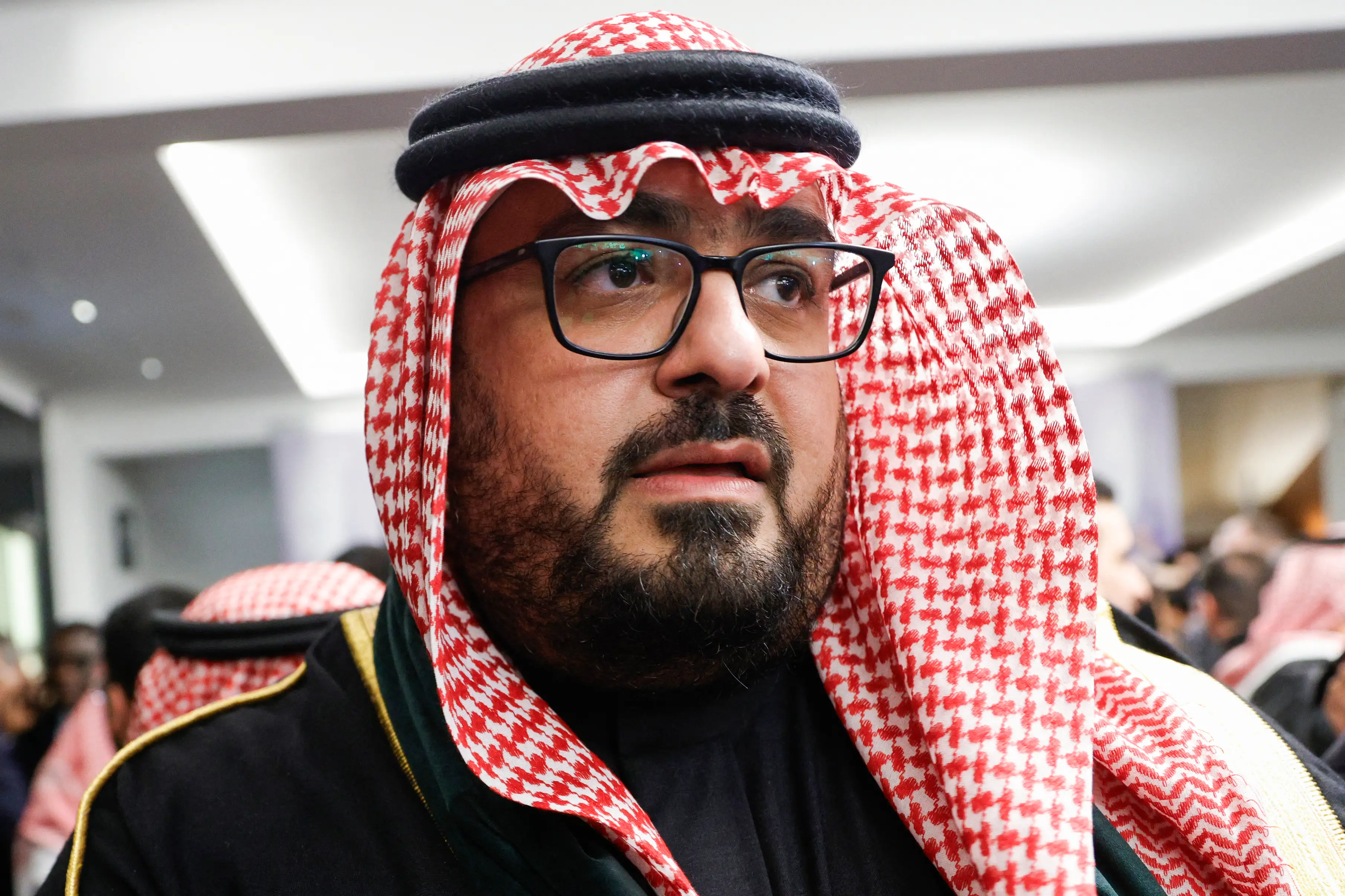 Saudi Arabian minister of economy Faisal bin Fadhil Alibrahim issued a statement on the project. (GEOFFROY VAN DER HASSELT/AFP via Getty Images)